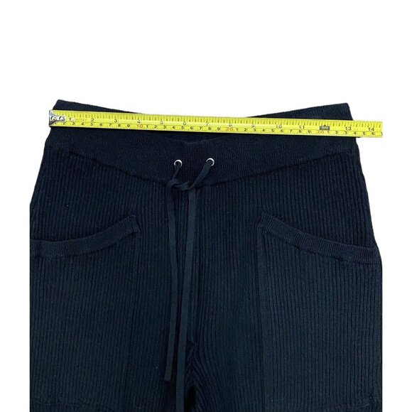 Jonathan Simkhai Sz XS Joggers Rib Knit Black Danny Tapered Track Pants - Picture 6 of 9